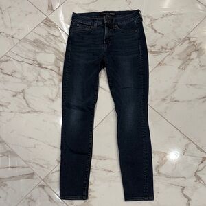 Veronica Beard Dark Blue Mid Rise Skinny Jeans